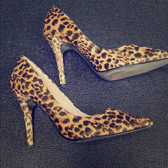 Macy's Shoes - Leopard Heels 3.5 inch